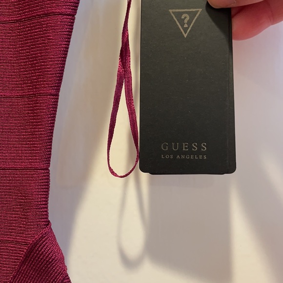 Guess super cute maroon NWT- slim fitting dress - Picture 3 of 5